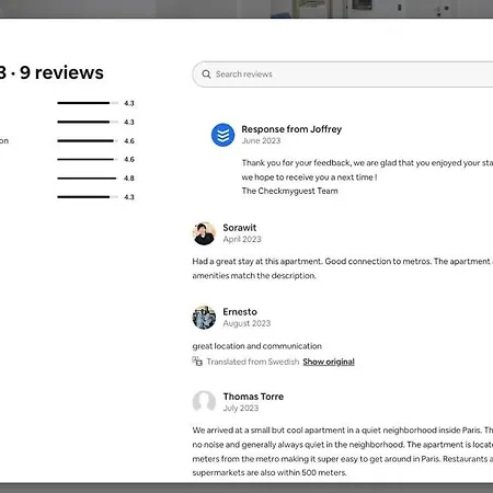 شقة Renovated 2bd In Parc Belleville *